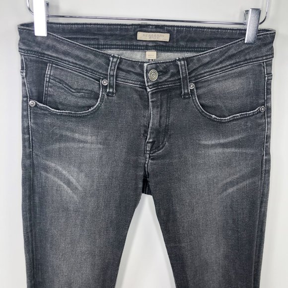 Burberry 25 Grey Bexton Skinny Jeans Ankle Zippers - Picture 3 of 8